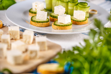 Healthy mini sandwiches