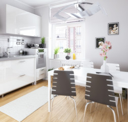 Kompakte Kücheneinrichtung (Detail)