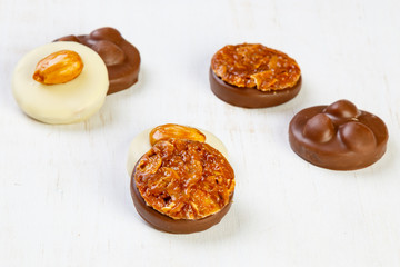 variety chocolate pralines