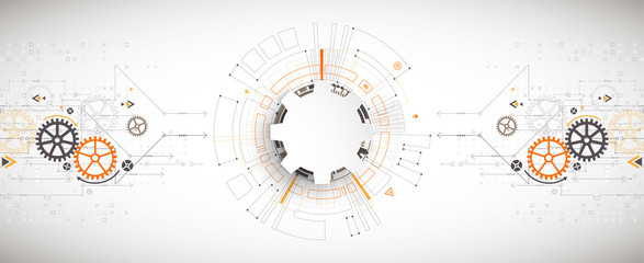 Vector illustration, Hi-tech digital technology and engineering