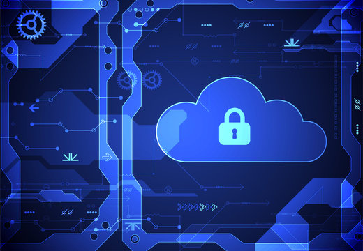 Abstract security cloud technology background.