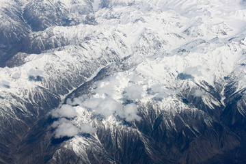 Obraz premium View from plane on Southern Alps, New Zealand