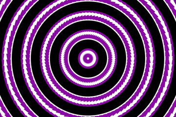 Illustration of abstract purple and white concentric circles