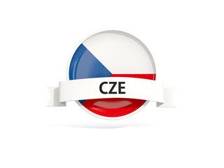 Flag of czech republic with banner