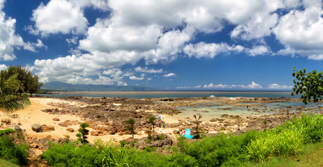 Sharks Cove, ein Strand mit guten Schnorchelbedingungen bei Pupukea an der Nordküste von Oahu,...