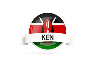 Flag of kenya with banner