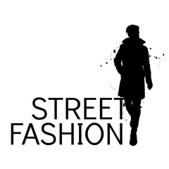 Stylish man in a coat and trousers. Vector illustration. Fashion & Style. Clothes and accessories.