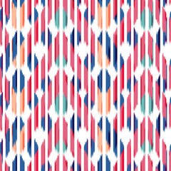 Ikat Seamless Pattern Design for Fabric