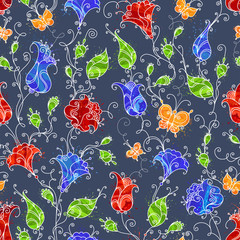 Seamless floral pattern.