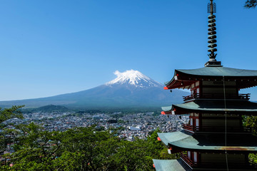 Fuji Mountain and Chureito Pagoda, Japan