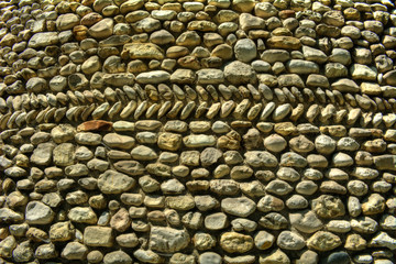Steinmauer mit Muster