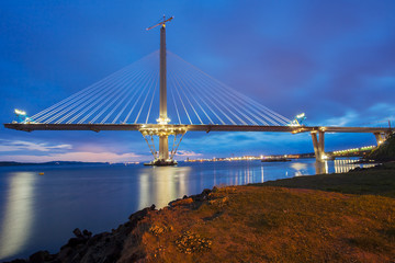 Forth Bridge Queensferry Crossing under construction.