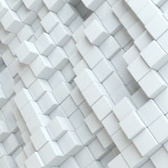 Abstract white blocks