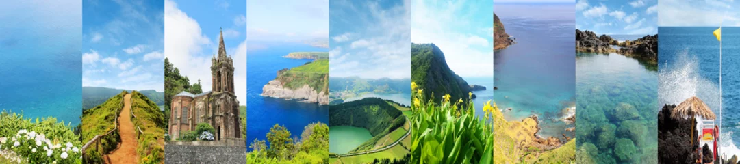 Gordijnen collage of different photos of Azores © Lsantilli