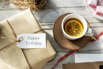 Happy Birthday Message Sign Concept