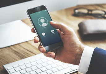 Incoming Mobile Call Communication Concept