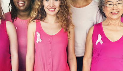Obraz na płótnie Canvas Pink Ribbon Breast Cancer Awareness Concept