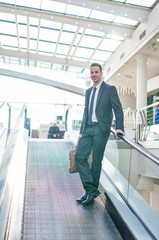 elegant man in suit in business centre