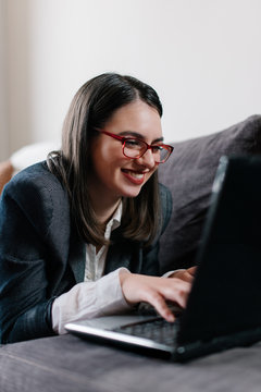 Working from a cosy sofa