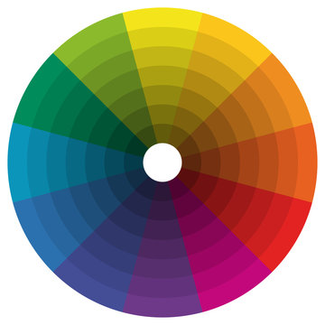 color wheel with twelve colors