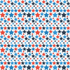 Abstract pattern stars different size 1 blue