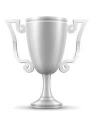 cup winner silver stock vector illustration