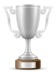 cup winner silver stock vector illustration