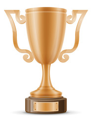 cup winner bronze stock vector illustration
