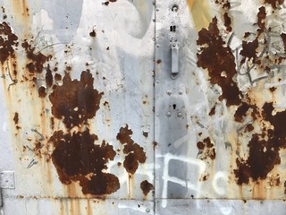 Photo closeup of old rusty grunge steel