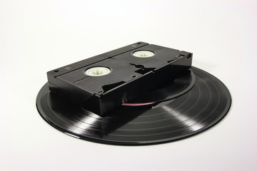 Video tapes and gramophone record.