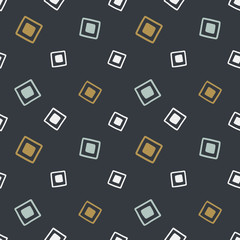 Seamless hand drawn geometric tribal pattern with random squares. Vector navajo design.