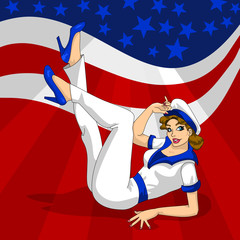 American Pin up Girl Sailor