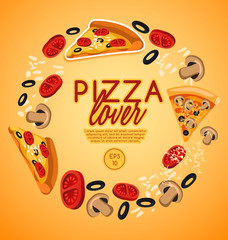 Pizza Elements : Vector Illustration