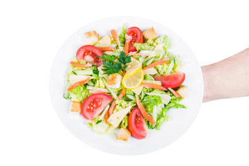 salad with salmon