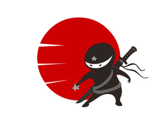 Little ninja star illustration