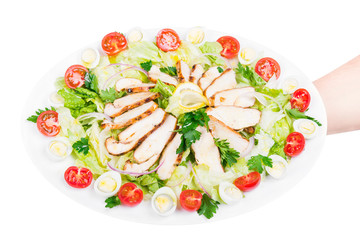 sliced beef salad