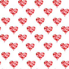 Fototapeta na wymiar pattern with unusual hearts 