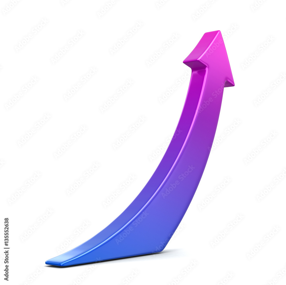 Poster arrow up. image with clipping path