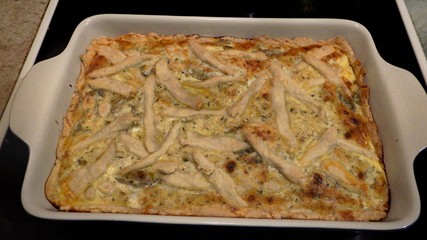 fresh hot and tasty onion and cheese cream cake