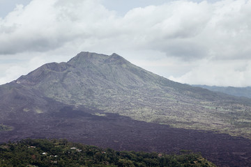 Fototapeta premium Landscape of Batur volcano on Bali island, Indonesia