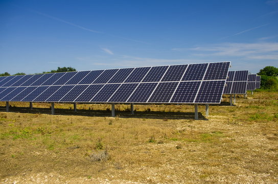 Solar Panels at a Solar Farm
Solar power farm generating renewable green energy from the sun.