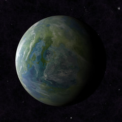 Earth planet. Digital artwork creative graphic design.