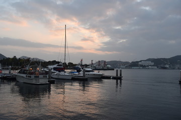 Fototapeta premium View of the port in Nagasaki, Japan
