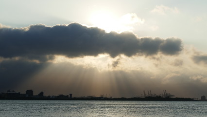 Sunset at the Tamsui river