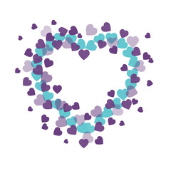 Abstract vector heart . Element for frame. Vector illustration for Valentines Day. Love concept. Cute happy wallpaper. Good idea for your Wedding. Romantic Lovely Frame Design