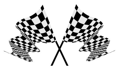 Checkered race flag.