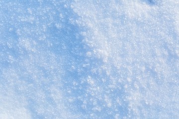 Snow background in close up