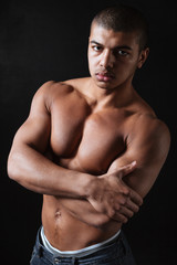 Fototapeta premium Attractive young african sportsman