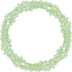 Decorative design element. Floral wreath.