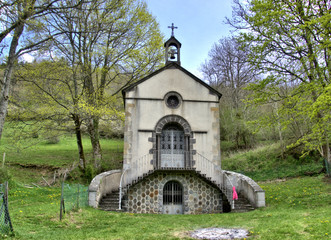 Naklejka premium Capelle de Notre Dame de Orcival, Vulkanauvergne